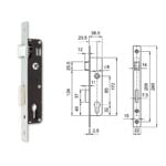 Euro-Elzett 3389 B cilinderes, csapdás portálzár (festett előlapos)