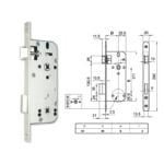 Euro-Elzett 3410-W toalett bevésőzár 45/90 mm