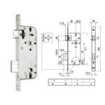 Euro-Elzett 3410-C cilinderes bevésőzár 45/90 mm