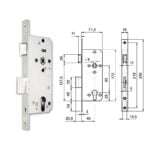Euro-Elzett 3424 cilinderes bevésőzár 45/90 mm