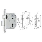 Euro-Elzett 3435 kulcsos lővér bevésőzár 55/55 mm