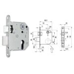 Euro-Elzett 3436 cilinderes lővér bevésőzár 55/55 mm