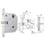 Euro-Elzett 4399 toalett lővér bevésőzár 55/55 mm