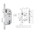 Euro-Elzett 667 C cilinderes bevésőzár 50/70 mm