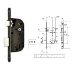 Euro-Elzett 670 kulcsos bevésőzár 40/70 mm