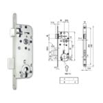 Euro-Elzett MIDI 7-C cilinderes bevésőzár 40/90 mm