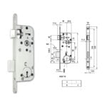 Euro-Elzett MIDI 7-N kulcsos bevésőzár 40/90 mm