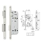 Euro-Elzett MIDI 7-W Magnetic toalett bevésőzár 40/90 mm