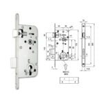 Euro-Elzett MIDI 8-C cilinderes bevésőzár 50/90 mm
