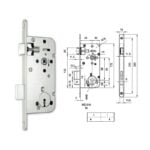 Euro-Elzett MIDI 8-N kulcsos bevésőzár 50/90 mm
