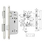 Euro-Elzett MIDI 8-N Magnetic kulcsos bevésőzár 50/90 mm