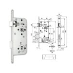 Euro-Elzett MIDI 8-W toalett bevésőzár 50/90 mm