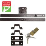 Miskolci kétszárnyú hevederzár 600/600 Barna (komplett szett)